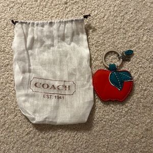 Coach apple keychain